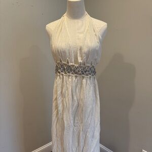 BRAND NEW Zara Maxi Backless Beaded Dress
